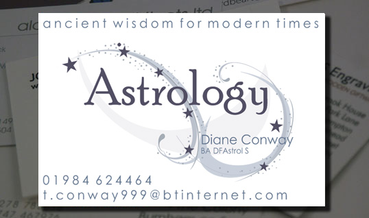 Astrology business card design